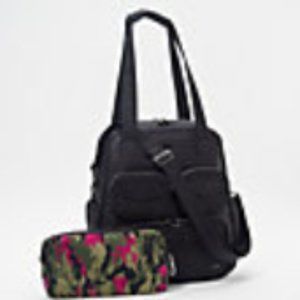 Lug Overnight Tote and Bonus Packable - Puddle Jumper /Black / New with Tags